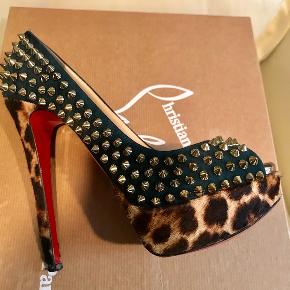 Christian Louboutin Peep Toe Spike Lady Peep 36.5 - Picture 4 of 6
